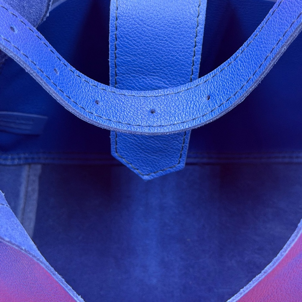 Elegant Portland Leather Astro Blue Flora Women's Bag New - Picture 6 of 9